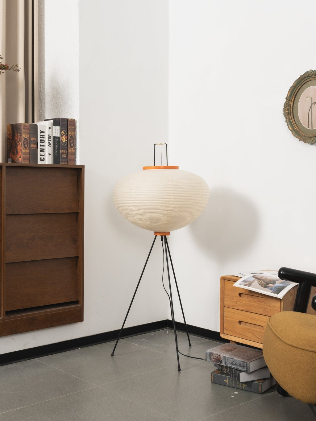 Rice Paper | Floor Lamp, Japanese Paper Lantern Standing Lamp, Japandi Floor Light for Living Room