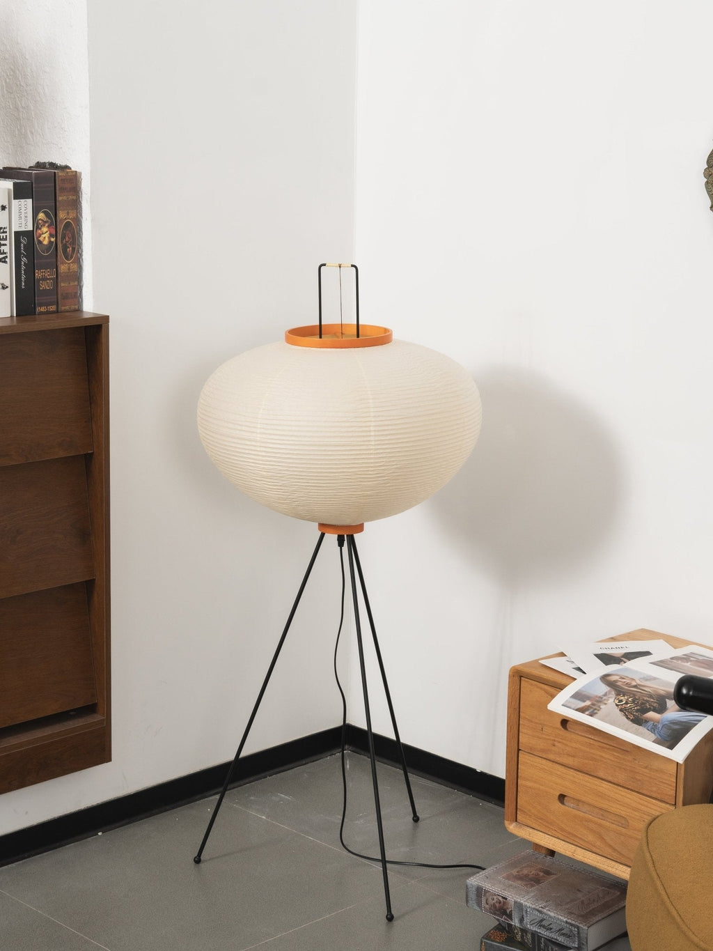 Rice Paper | Floor Lamp, Japanese Paper Lantern Standing Lamp, Japandi Floor Light for Living Room