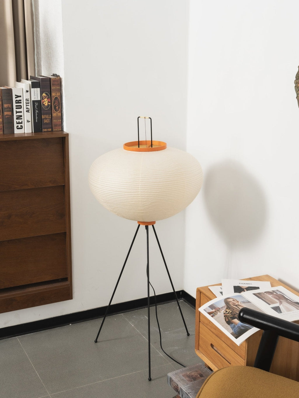 Rice Paper | Floor Lamp, Japanese Paper Lantern Standing Lamp, Japandi Floor Light for Living Room