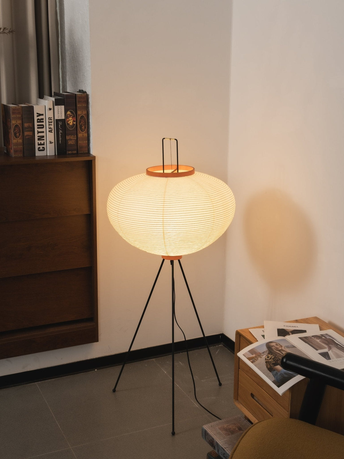 Rice Paper | Floor Lamp, Japanese Paper Lantern Standing Lamp, Japandi Floor Light for Living Room