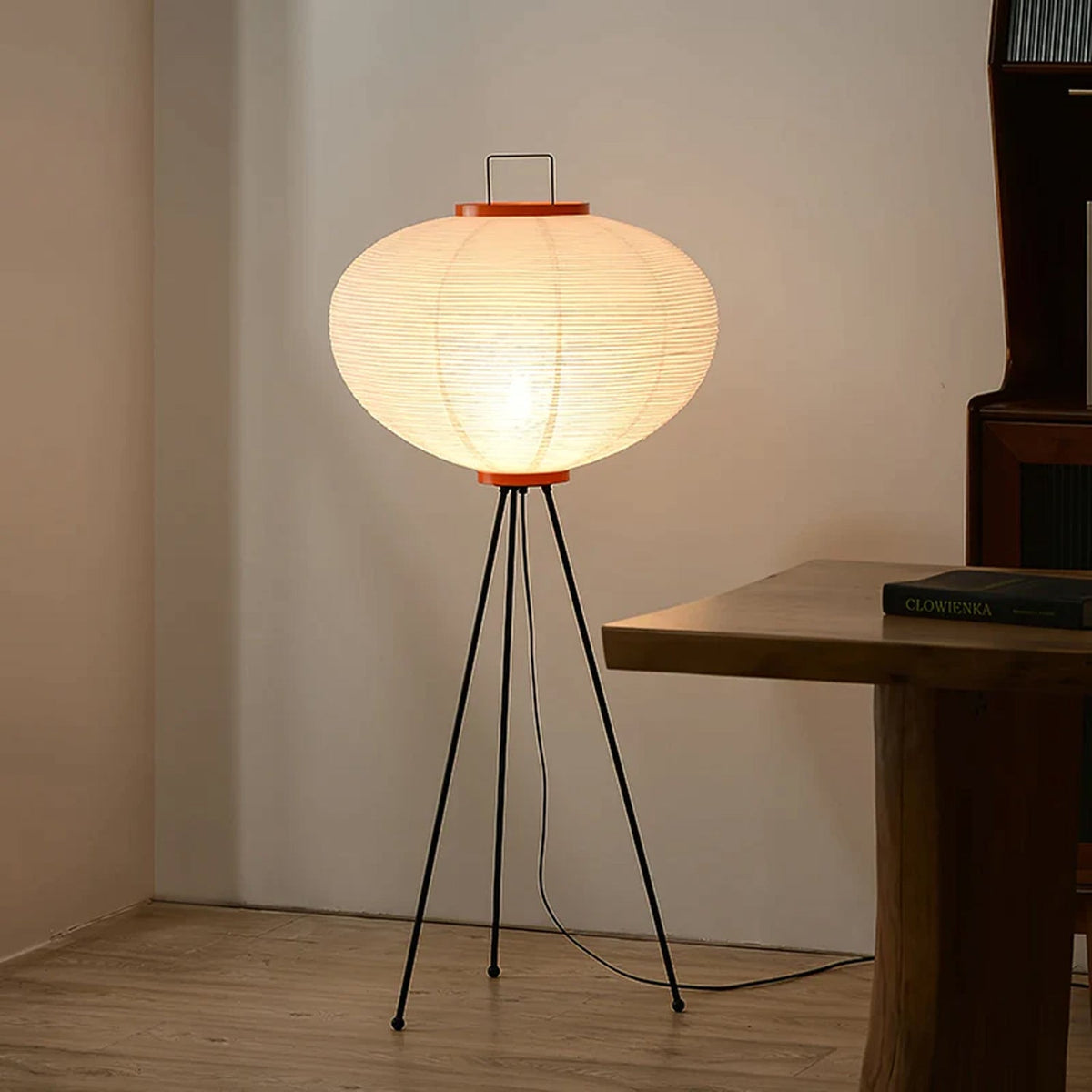 Rice Paper | Floor Lamp, Japanese Paper Lantern Standing Lamp, Japandi Floor Light for Living Room