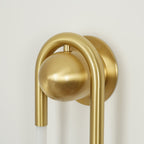 Rudi Loop | Modern LED Wall Sconce, Brass Loop Wall Light for Bedroom, Hallway and Staircase