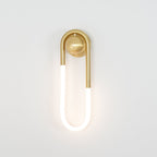 Rudi Loop | Modern LED Wall Sconce, Brass Loop Wall Light for Bedroom, Hallway and Staircase
