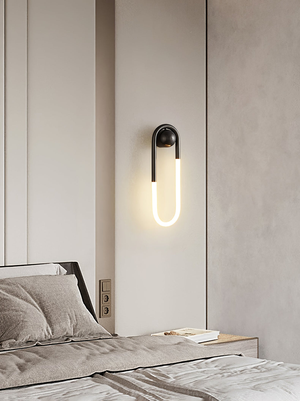 Rudi Loop | Modern LED Wall Sconce, Brass Loop Wall Light for Bedroom, Hallway and Staircase