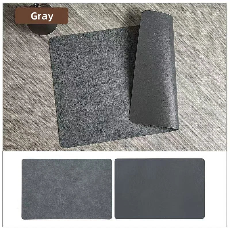 Saddle | Faux Leather Placemats, Double Sided Heat Resistant Waterproof Table Mats, Set of 4 or 6