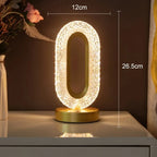 Stellora | Crystal Night Light, Rechargeable Touch Lamp, Moon and Star LED Bedside Table Lamp, Gift
