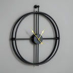 Meridian | Large Modern Wall Clock, Oversized Metal Open Frame Clock, Silent Gold or Black Clock