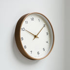 Linden | Minimalist Wooden Wall Clock, Silent Non Ticking Quartz Clock for Kitchen and Bedroom