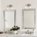 Xeno | Glass Wall Sconce, Antique Brass Bathroom Vanity Light, 1 to 3 Light Farmhouse Wall Light