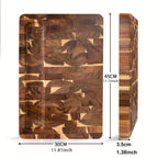 Grove | End Grain Cutting Board, Large Acacia Wood Butcher Block with Juice Groove, Chopping Board