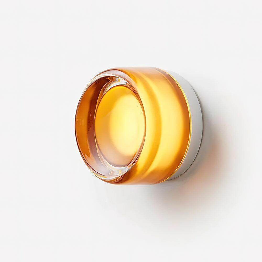 Lens | Glass Wall Sconce, Modern Vanity Wall Light in White, Amber, Smoke or Green