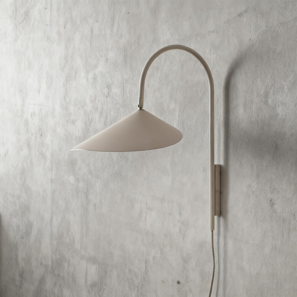 Calla | Plug In Wall Sconce, Large Sculptural Wall Lamp in Black or Beige