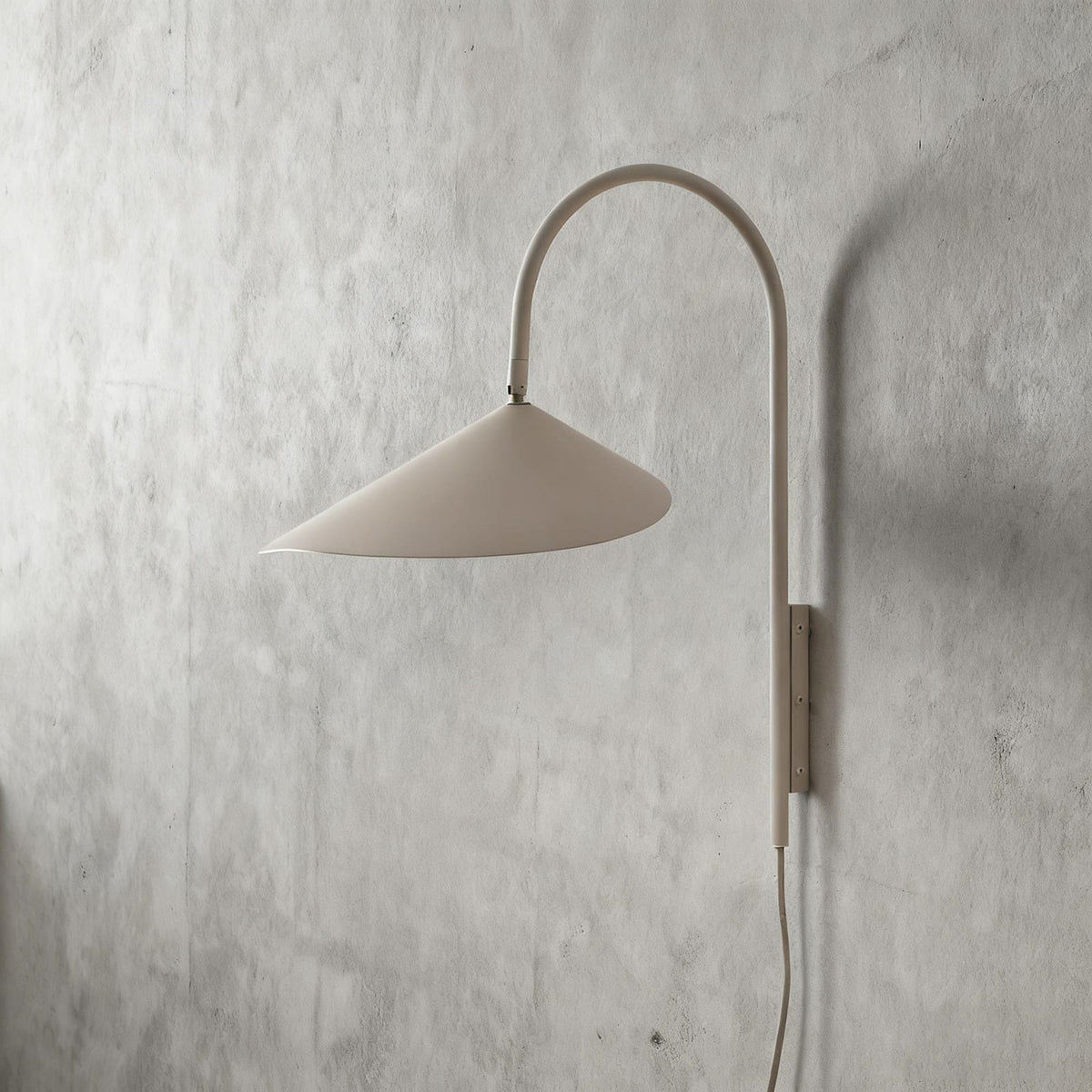 Calla | Plug In Wall Sconce, Large Sculptural Wall Lamp in Black or Beige