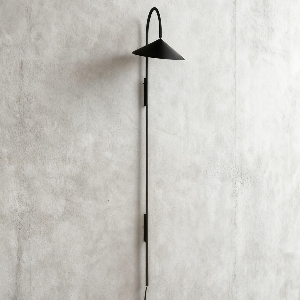 Calla | Plug In Wall Sconce, Large Sculptural Wall Lamp in Black or Beige
