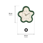 Blossom flower wall clock dimensions: 39 x 39 cm (15.35 x 15.35 in)
