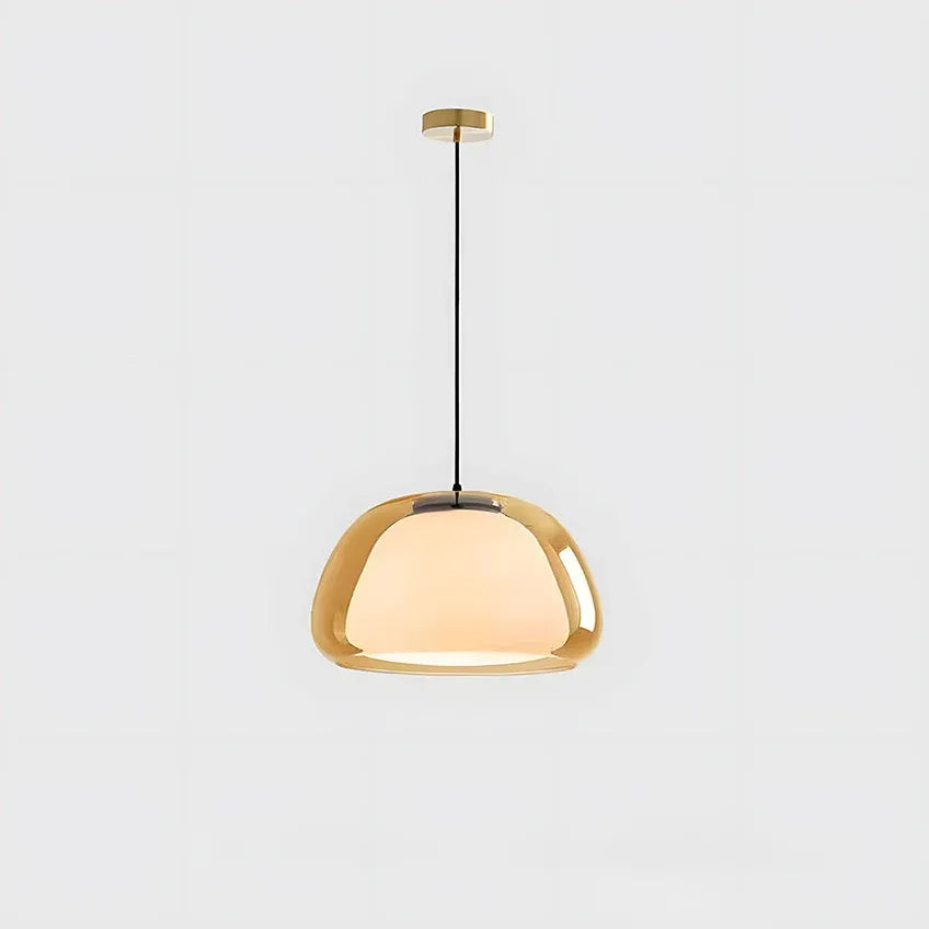 Jelly | Milk Glass Pendant Light, Japandi Hanging Lamp, Glass Dome Ceiling Light for Kitchen Island