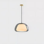 Jelly | Milk Glass Pendant Light, Japandi Hanging Lamp, Glass Dome Ceiling Light for Kitchen Island