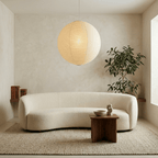 Tsuki | Paper Lantern Pendant Light, Japanese Washi Globe Hanging Lamp, 11 Sizes