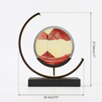 Dune sand art lamp dimensions: 25.4 cm (10 in) wide, 27.94 cm (11 in) high