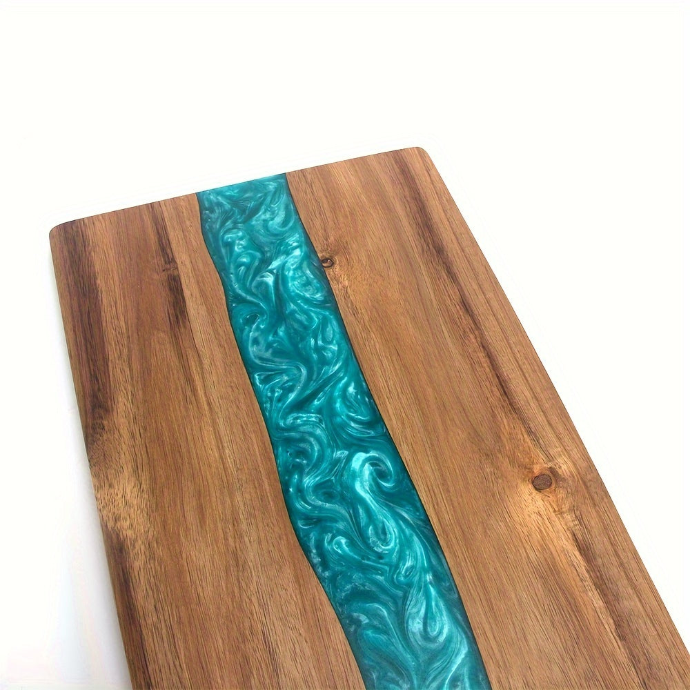 Lagoon | Resin River Cutting Board, Acacia Wood Charcuterie and Cheese Board, Epoxy Serving Board