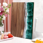 Wave | Resin Acacia Cutting Board, Ocean Wave Epoxy Charcuterie Board, Cheese and Serving Board