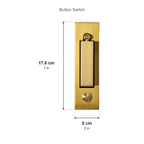 Fold recessed wall light button switch version dimensions, 17.8cm tall and 5cm wide