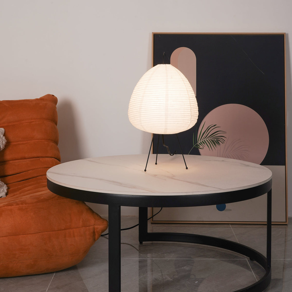 Gifu | Rice Paper Table Lamp, Japanese Paper Lantern Lamp, Handmade Japandi Bedside and Desk Lamp