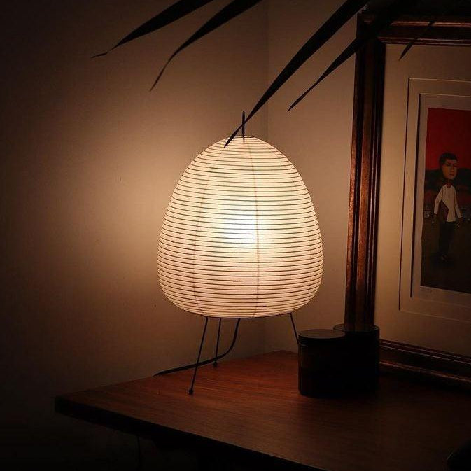 Gifu | Rice Paper Table Lamp, Japanese Paper Lantern Lamp, Handmade Japandi Bedside and Desk Lamp