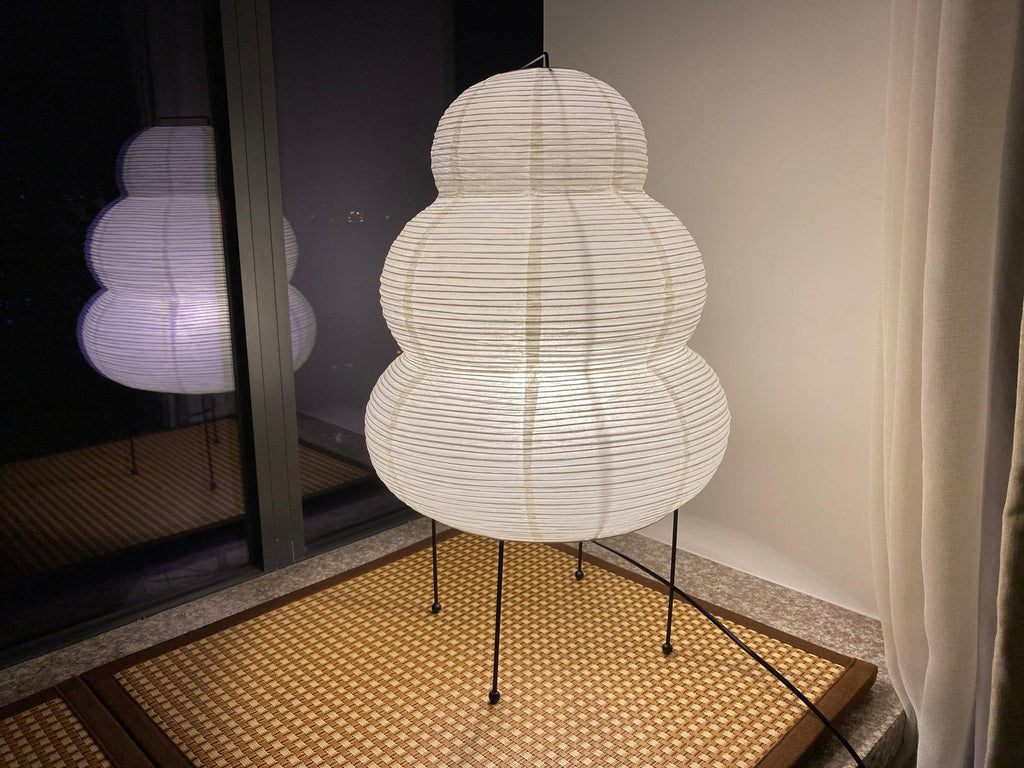 Gifu | Rice Paper Table Lamp, Japanese Paper Lantern Lamp, Handmade Japandi Bedside and Desk Lamp