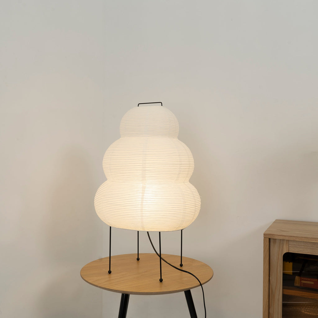 Gifu | Rice Paper Table Lamp, Japanese Paper Lantern Lamp, Handmade Japandi Bedside and Desk Lamp