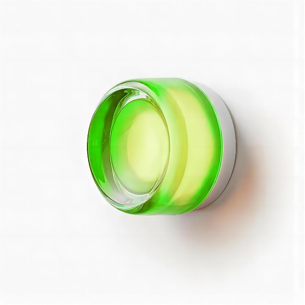 Lens | Glass Wall Sconce, Modern Vanity Wall Light in White, Amber, Smoke or Green