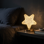 Stellora | Crystal Night Light, Rechargeable Touch Lamp, Moon and Star LED Bedside Table Lamp, Gift