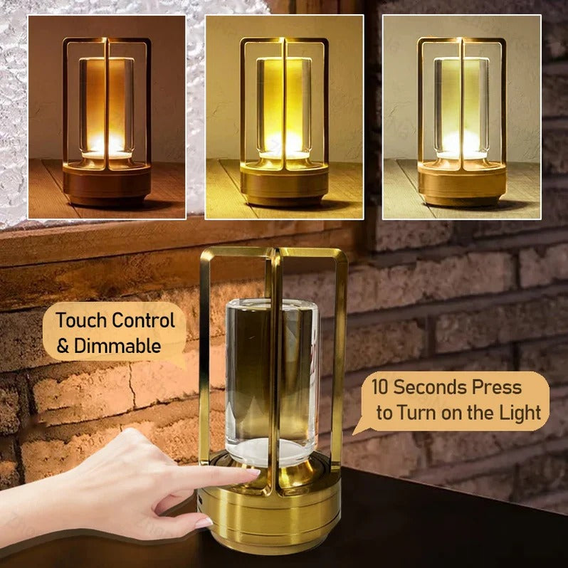 Fjord | Cordless Table Lamp, Rechargeable Touch Lamp with Up and Down Light
