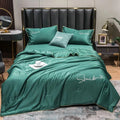 Sora | Washed Silk Summer Quilt Set, Lightweight Cooling Comforter with 2 Pillowcases