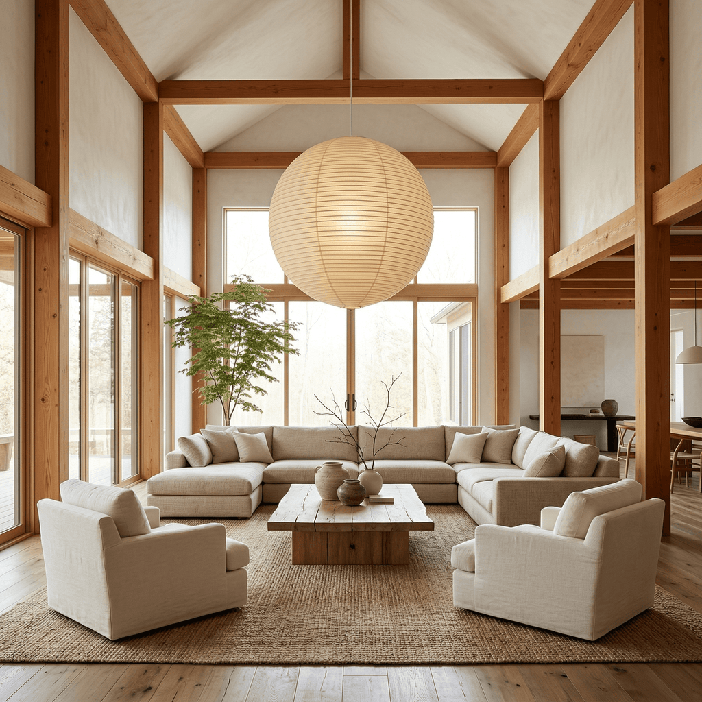 Tsuki | Paper Lantern Pendant Light, Japanese Washi Globe Hanging Lamp, 11 Sizes