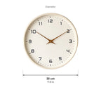 Linden wooden wall clock dimensions: 30 cm (11.8 in) diameter