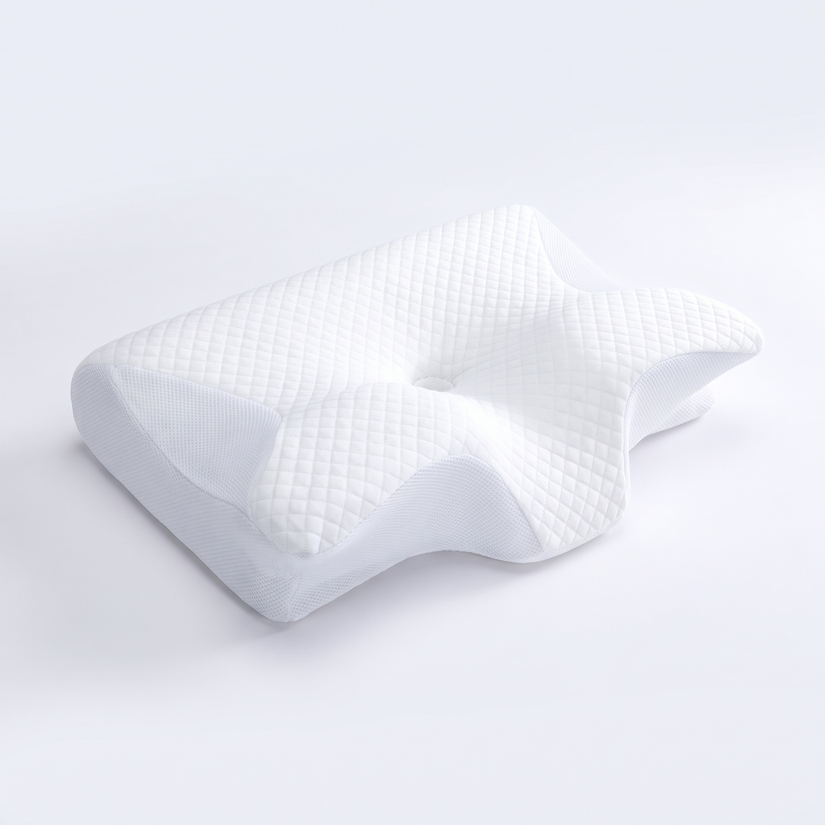 Luxzell Contour cervical memory foam pillow in white
