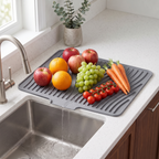 Rill used as a fruit and vegetable drain mat