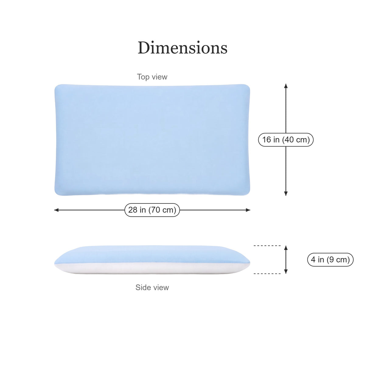 Zia pillow dimensions 28 x 16 x 4 in