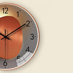Eclipse | Modern Wall Clock, Silent Non Ticking Glass Clock, Decorative Moon and Sun Wall Decor