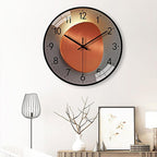 Eclipse | Modern Wall Clock, Silent Non Ticking Glass Clock, Decorative Moon and Sun Wall Decor