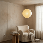 Tsuki | Paper Lantern Pendant Light, Japanese Washi Globe Hanging Lamp, 11 Sizes