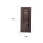 Pivot bedside reading light dimensions: 19 cm (7.5 in) tall, 8 cm (3.1 in) wide