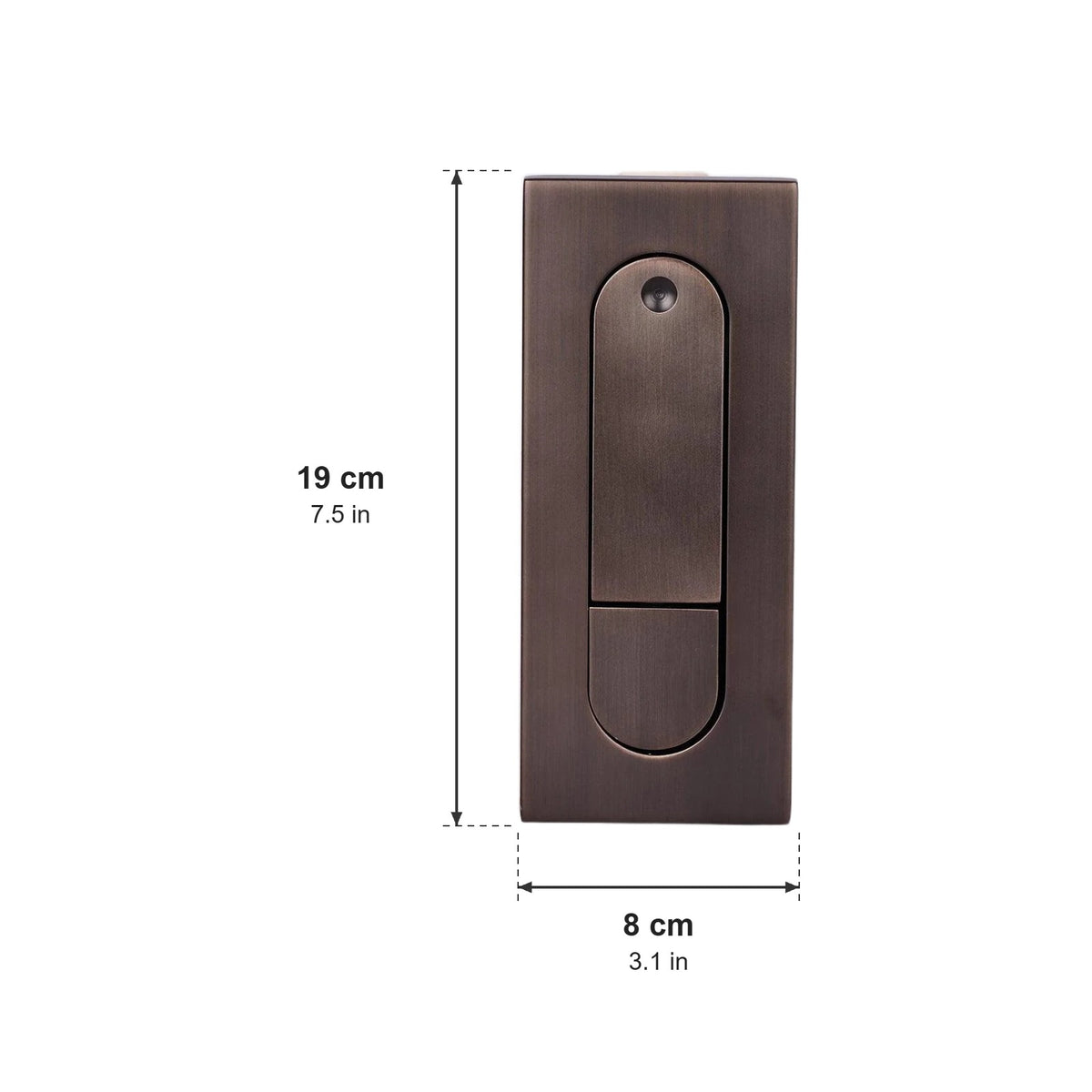 Pivot bedside reading light dimensions: 19 cm (7.5 in) tall, 8 cm (3.1 in) wide