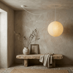 Tsuki | Paper Lantern Pendant Light, Japanese Washi Globe Hanging Lamp, 11 Sizes