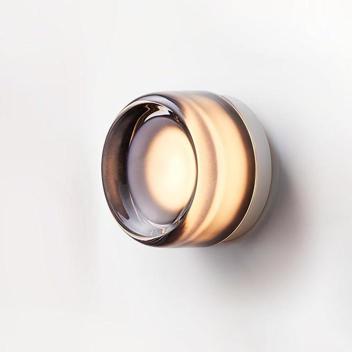 Lens | Glass Wall Sconce, Modern Vanity Wall Light in White, Amber, Smoke or Green