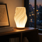 Solara | Wave LED Table Lamp, Sculptural Bedside Lamp, Dimmable USB Desk Lamp for Bedroom and Office