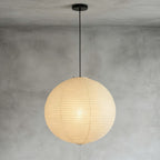 Tsuki | Paper Lantern Pendant Light, Japanese Washi Globe Hanging Lamp, 11 Sizes