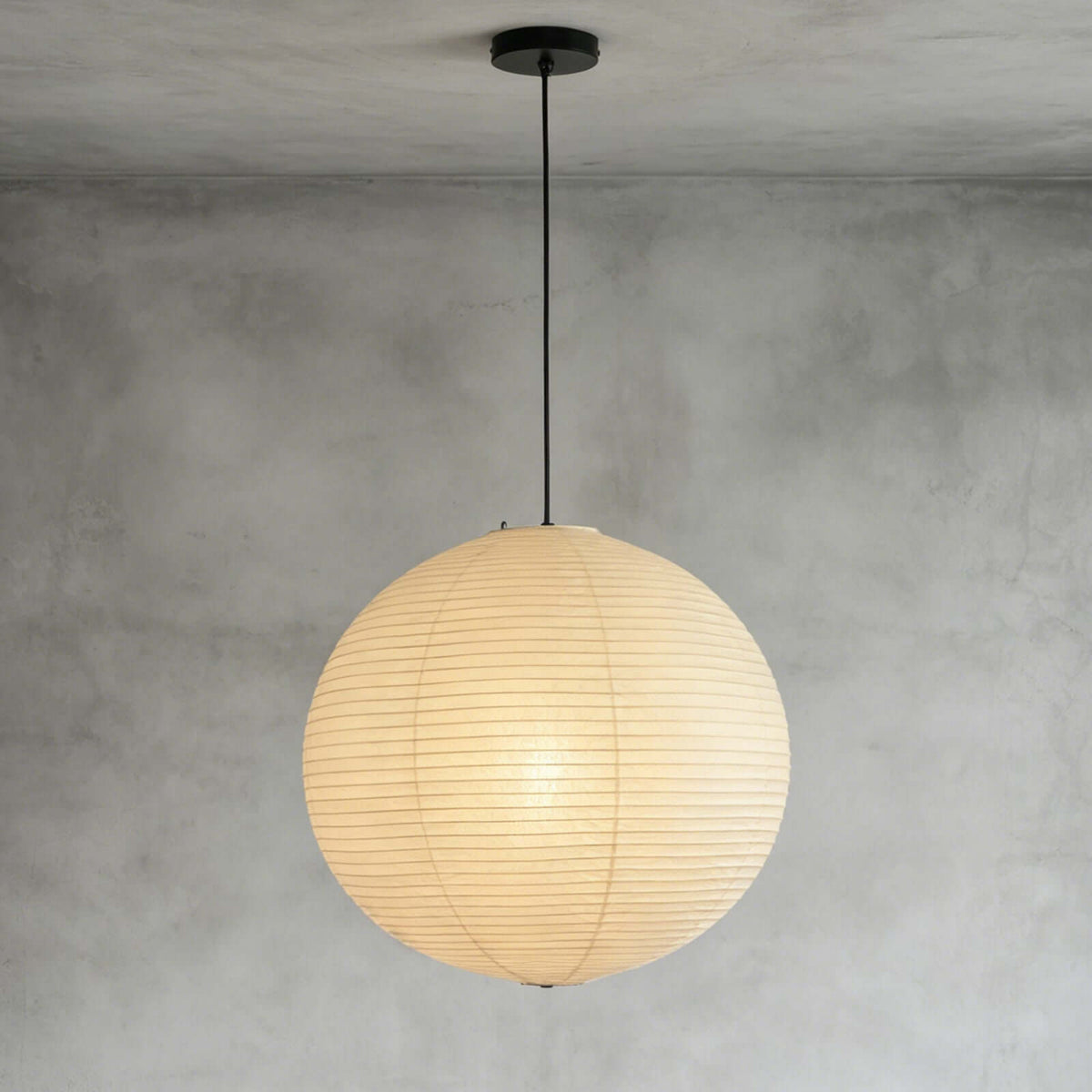 Tsuki | Paper Lantern Pendant Light, Japanese Washi Globe Hanging Lamp, 11 Sizes