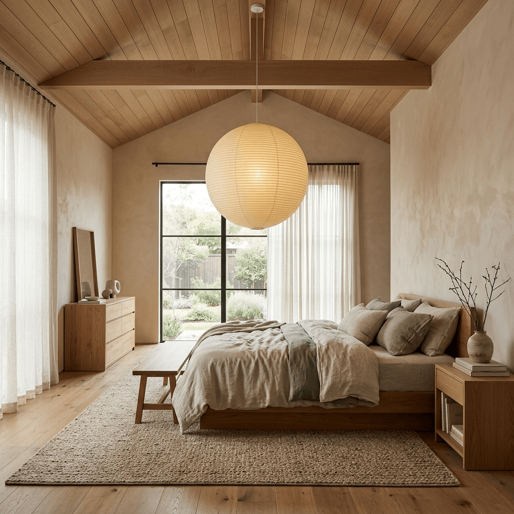 Tsuki | Paper Lantern Pendant Light, Japanese Washi Globe Hanging Lamp, 11 Sizes
